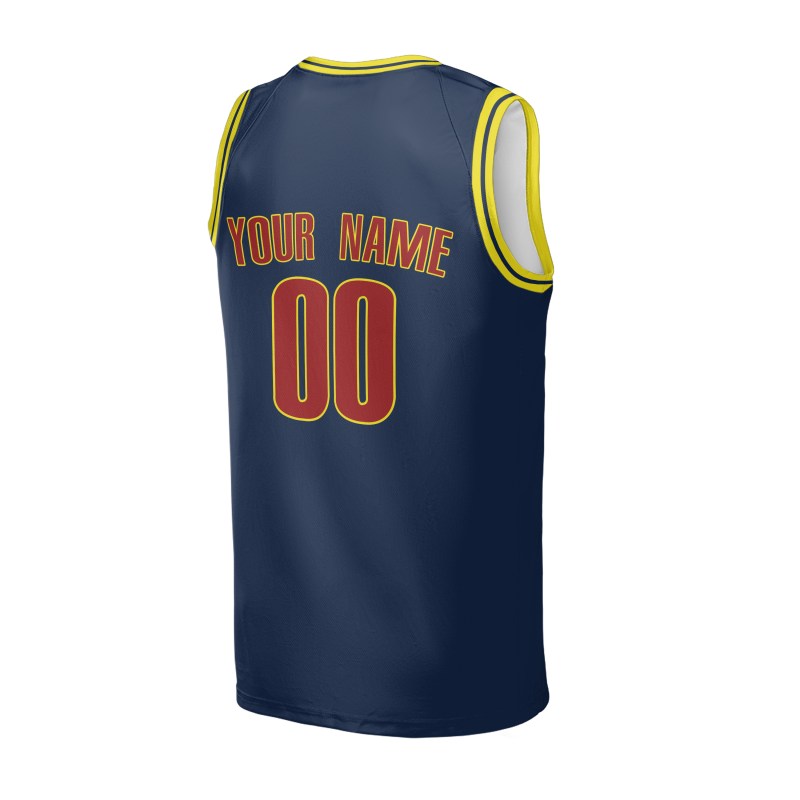 Personalized Cleveland Cavaliers Basketball Jersey - Navy 2015/16 Hardwood Classics Swingman Style, Custom Name & Number-4