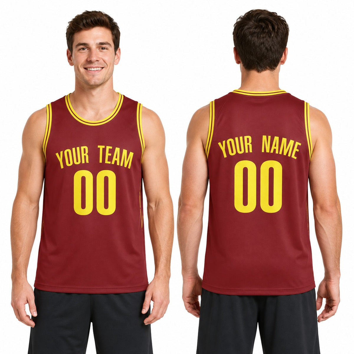 Personalized Cleveland Cavaliers Basketball Jersey - Red 2015/16 Hardwood Classics Style, Custom Name & Number-1