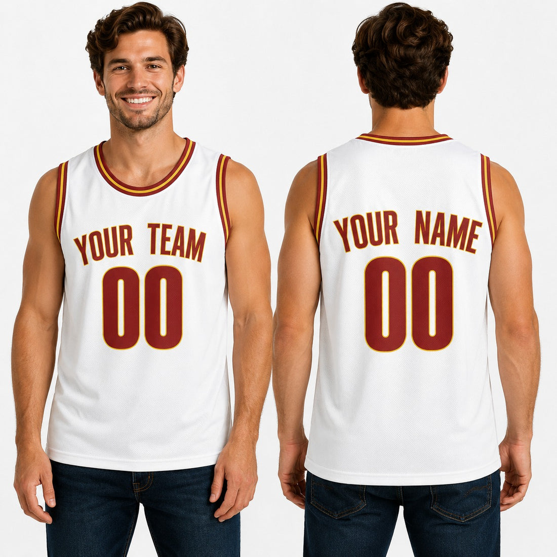 Personalized Cleveland Cavaliers Basketball Jersey - White 2015/16 Hardwood Classics Style, Custom Name & Number-1
