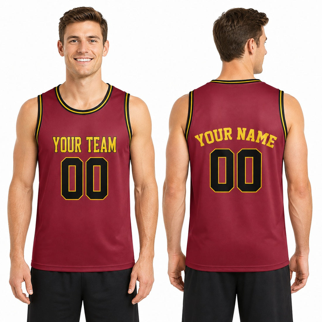 Personalized Cleveland Cavaliers Basketball Jersey - Wine Red Fast Break Icon Style, Custom Name & Number-1