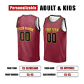 Personalized Cleveland Cavaliers Basketball Jersey - Wine Red Fast Break Icon Style, Custom Name & Number-2