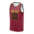 Personalized Cleveland Cavaliers Basketball Jersey - Wine Red Fast Break Icon Style, Custom Name & Number-3