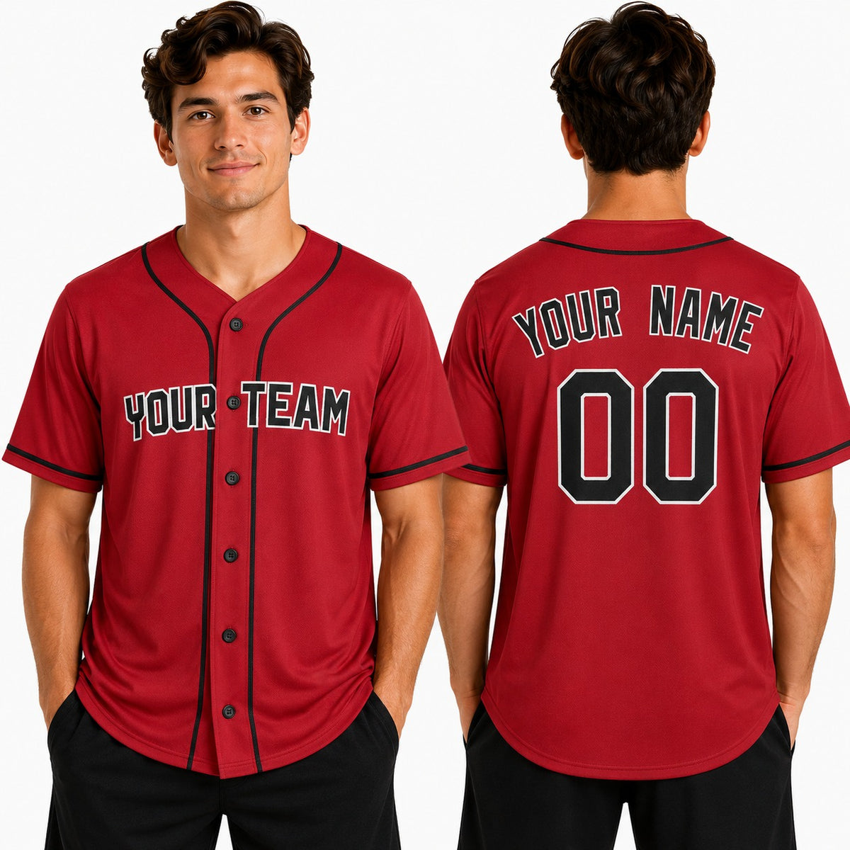 Personalized Cleveland Guardians Baseball Jersey - Red Alternate Style, Custom Name & Number-1