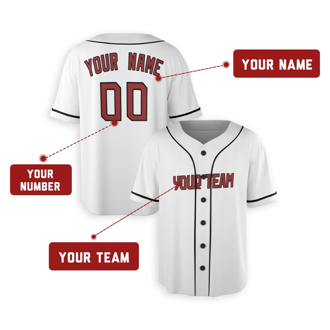Personalized Cleveland Guardians Baseball Jersey - White Home Style, Custom Name & Number-1