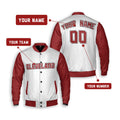 Personalized Cleveland Guardians Varsity Jacket – White Red Home Style, Custom Name & Number-2