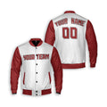 Personalized Cleveland Guardians Varsity Jacket – White Red Home Style, Custom Name & Number-3