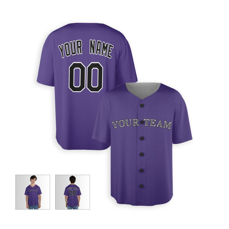 Personalized Colorado Rockies Baseball Jersey - Purple Alternate Team Style, Custom Name & Number-3