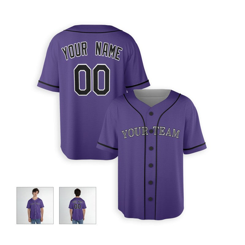 Personalized Colorado Rockies Baseball Jersey - Purple Alternate Team Style, Custom Name & Number-4