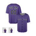 Personalized Colorado Rockies Baseball Jersey - Purple Alternate Team Style, Custom Name & Number-5