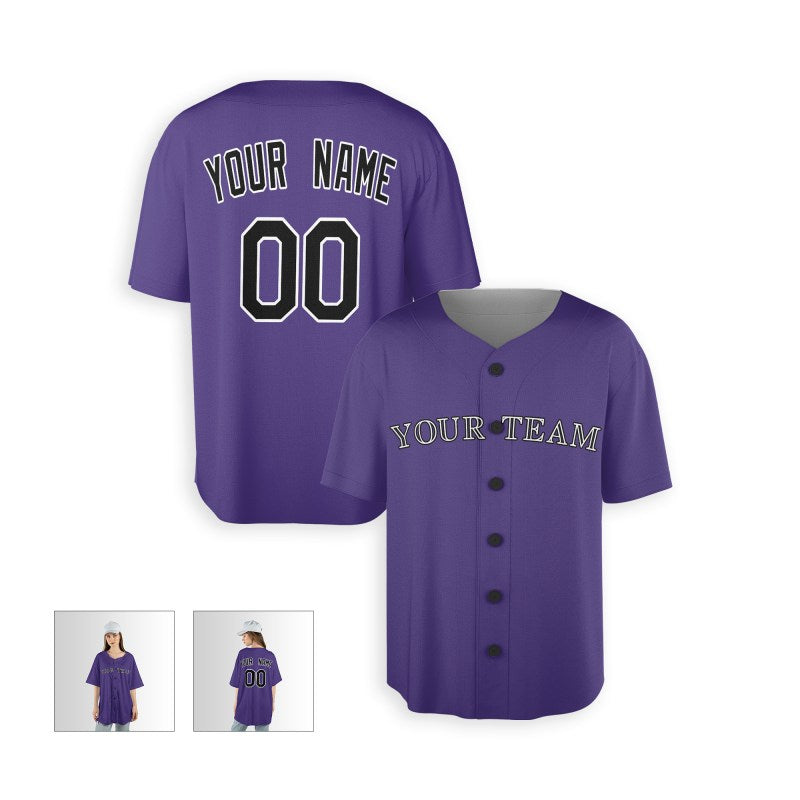 Personalized Colorado Rockies Baseball Jersey - Purple Alternate Team Style, Custom Name & Number-5