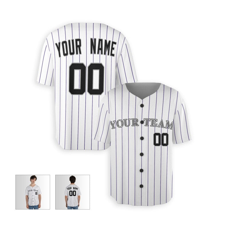 Personalized Colorado Rockies Baseball Jersey - White Home Style, Custom Name & Number-3