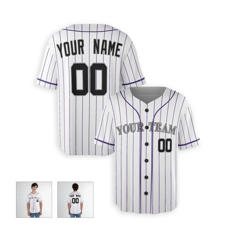 Personalized Colorado Rockies Baseball Jersey - White Home Style, Custom Name & Number-4