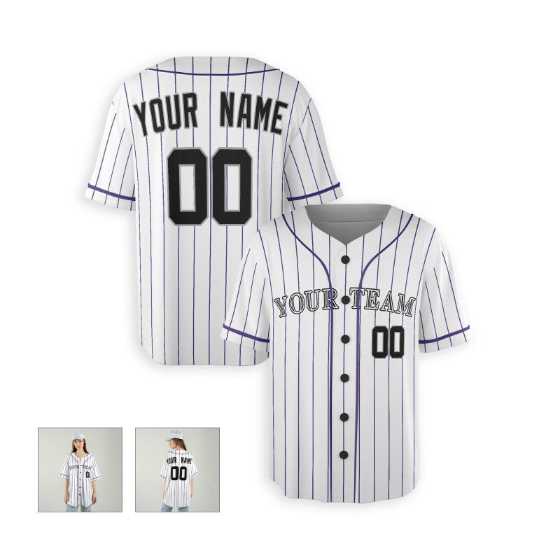 Personalized Colorado Rockies Baseball Jersey - White Home Style, Custom Name & Number-6