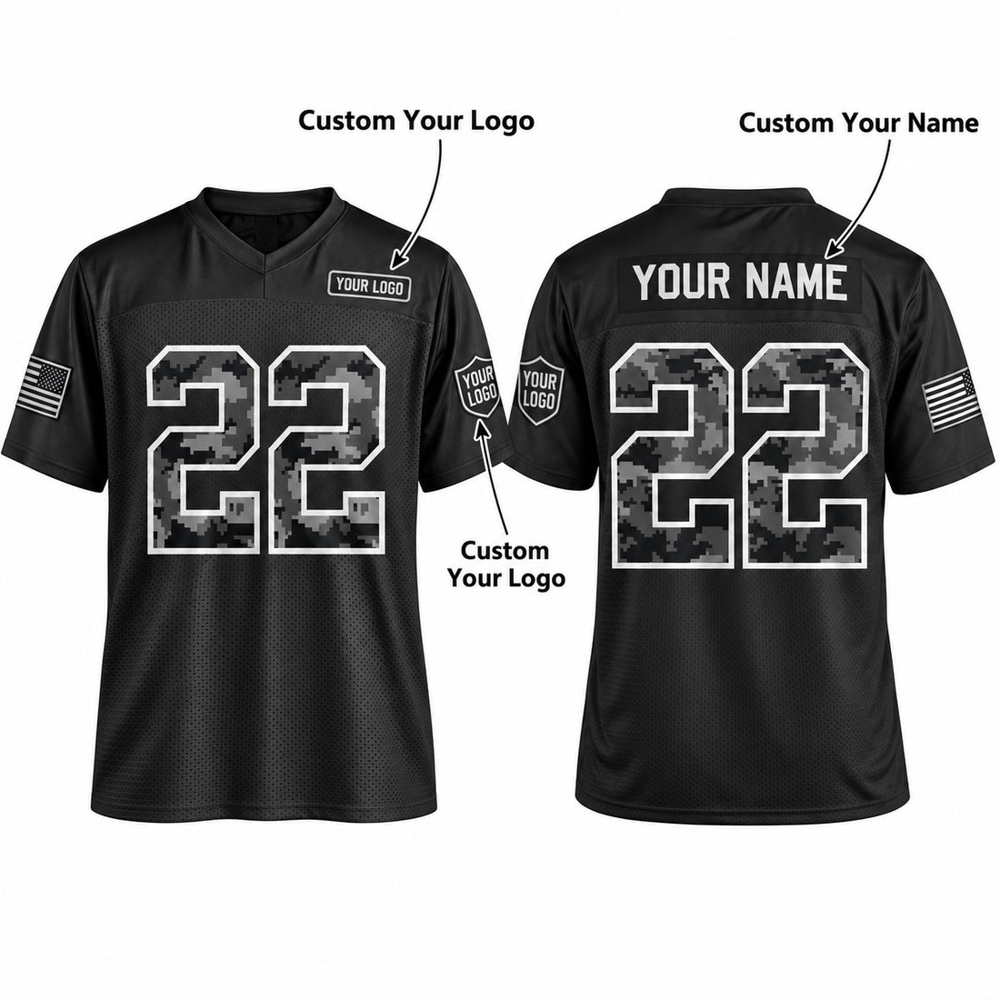 Personalized Dallas Cowboys 2026 Salute to Service Football Jersey – Black Retired Player Style, Custom Name Patch, Team Name, Number & Logo-1