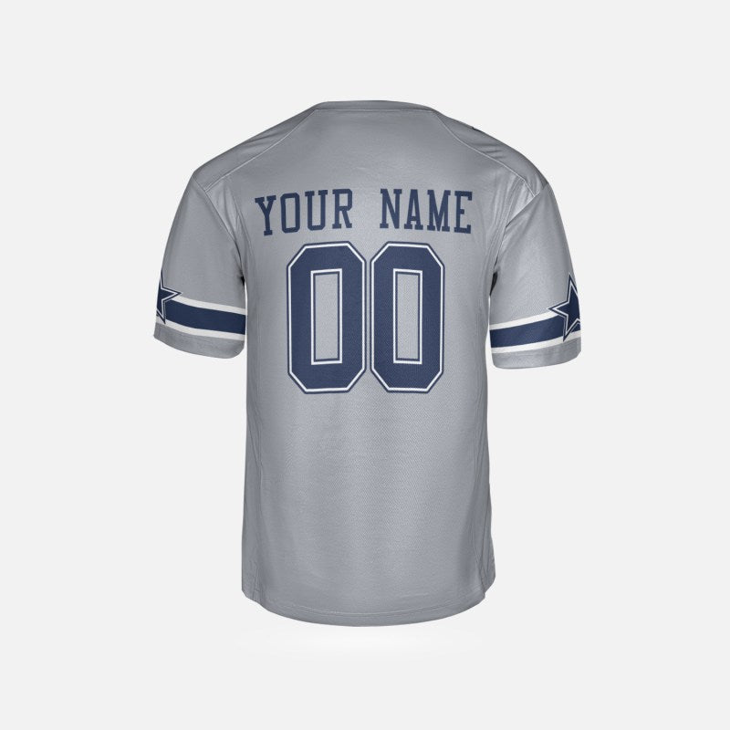 Personalized Dallas Cowboys Football Jersey - Gray Inverted Legend Player Style, Custom Name & Number-5