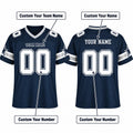 Personalized Dallas Cowboys Football Jersey – Navy Alternate Style, Custom Name Patch, Team Name, Number & Logo-2