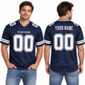 Personalized Dallas Cowboys Football Jersey – Navy Game Style, Custom Name Patch, Team Name, Number & Logo-1