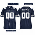Personalized Dallas Cowboys Football Jersey – Navy Game Style, Custom Name Patch, Team Name, Number & Logo-2