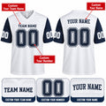 Personalized Dallas Cowboys Football Jersey – White Alternate Style, Custom Name Patch, Team Name, Number & Logo-2