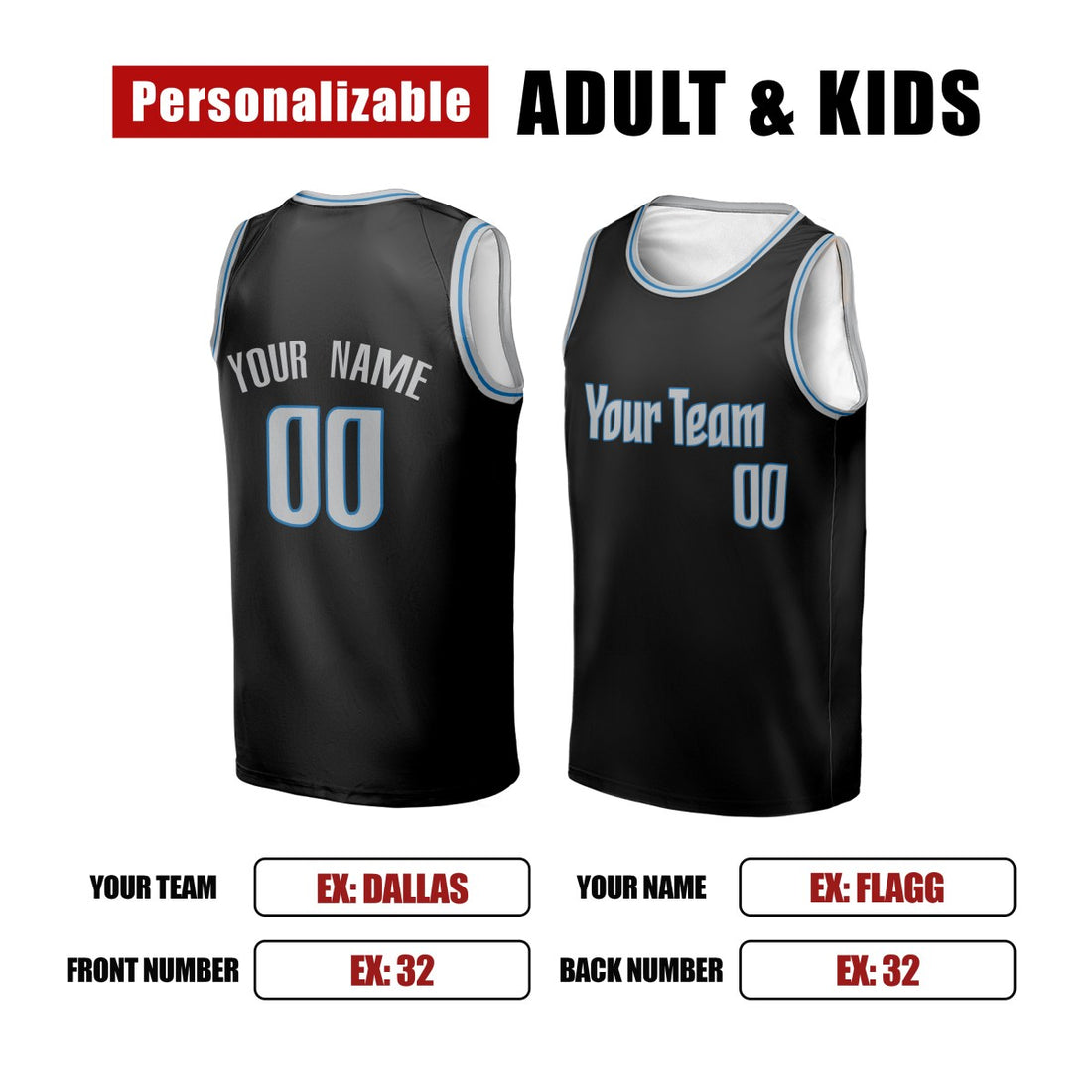 Personalized Dallas Mavericks Basketball Jersey - Black 2025/26 Swingman City Style, Custom Name & Number-1
