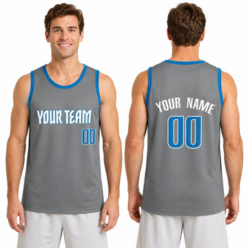 Personalized Dallas Mavericks Basketball Jersey - Gray Alternate 2003 Style, Custom Name & Number-1