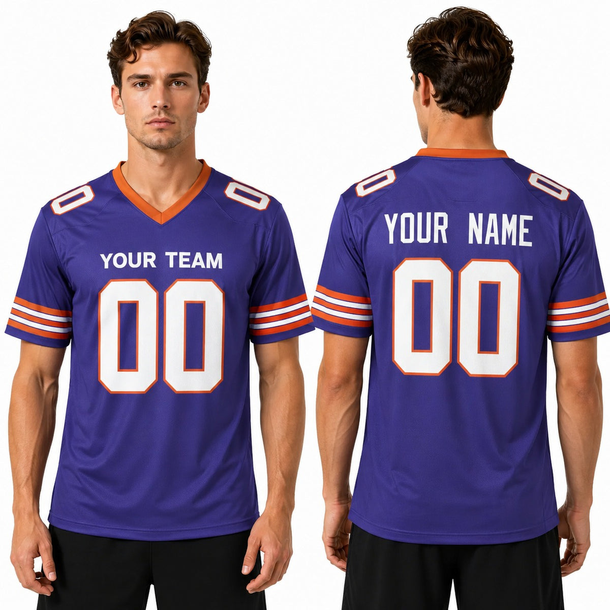 Personalized Denver Broncos Football Jersey - Blue 1998 Throwback Style, Custom Name & Number-1