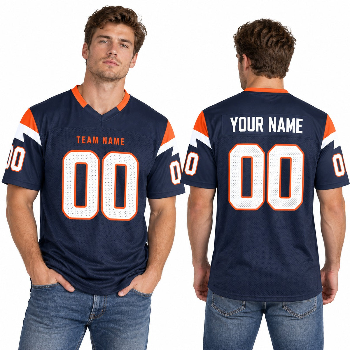 Personalized Denver Broncos Football Jersey – Navy Alternate Vapor F.U.S.E. Limited Style, Custom Name Patch, Team Name, Number & Logo-1