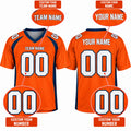 Personalized Denver Broncos Football Jersey – Orange Legacy Style, Custom Name Patch, Team Name, Number & Logo-2