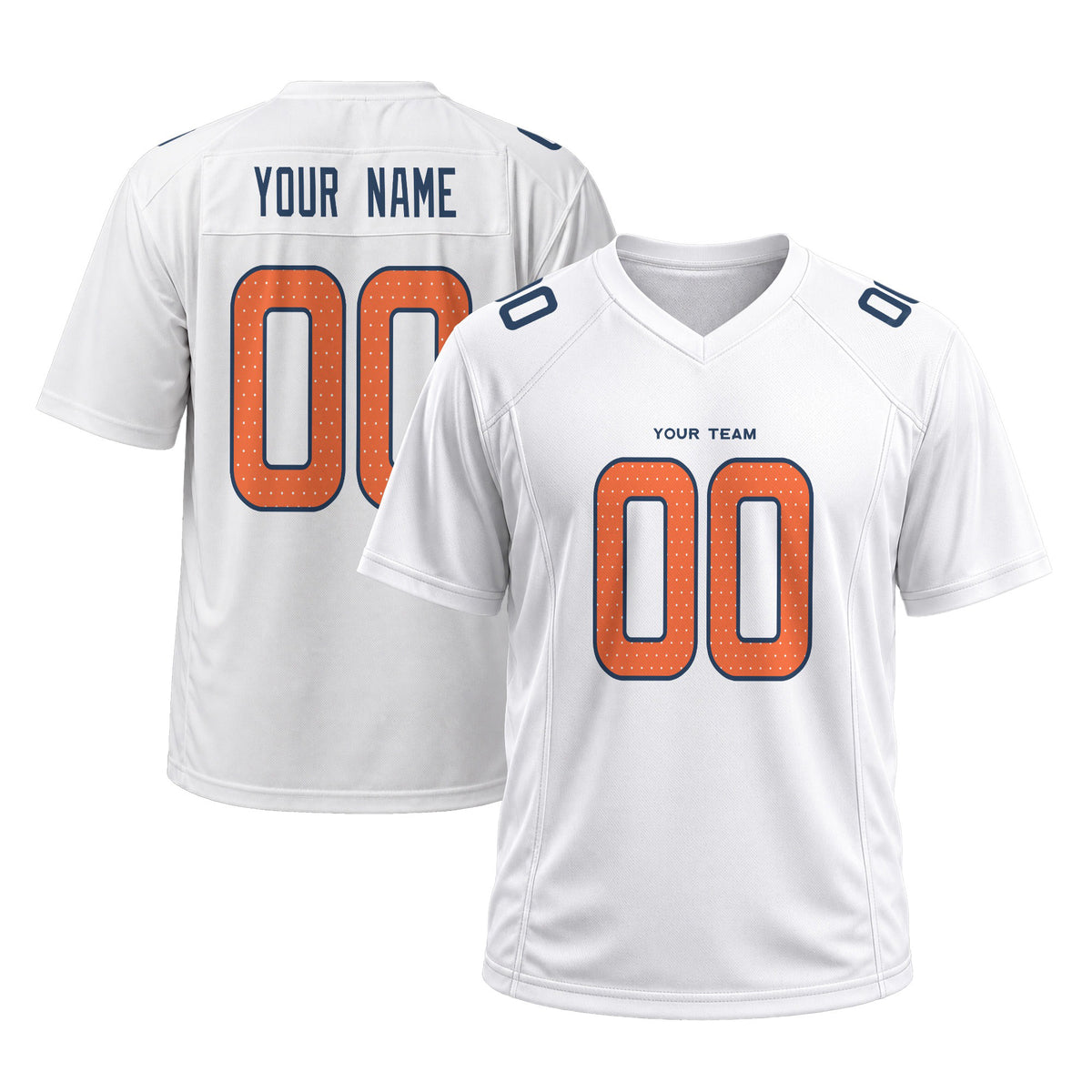 Personalized Denver Broncos Football Jersey – White Fashion Game Style, Custom Name & Number-3