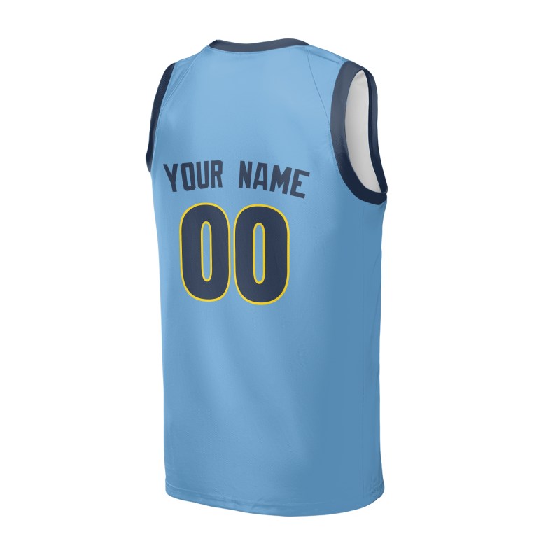Personalized Denver Nuggets Basketball Jersey - Light Blue 2016/17 Swingman Style, Custom Name & Number-4
