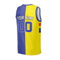 Personalized Denver Nuggets Basketball Jersey - Yellow Blue 1991/92 Hardwood Classics Split Swingman Style, Custom Name & Number-4