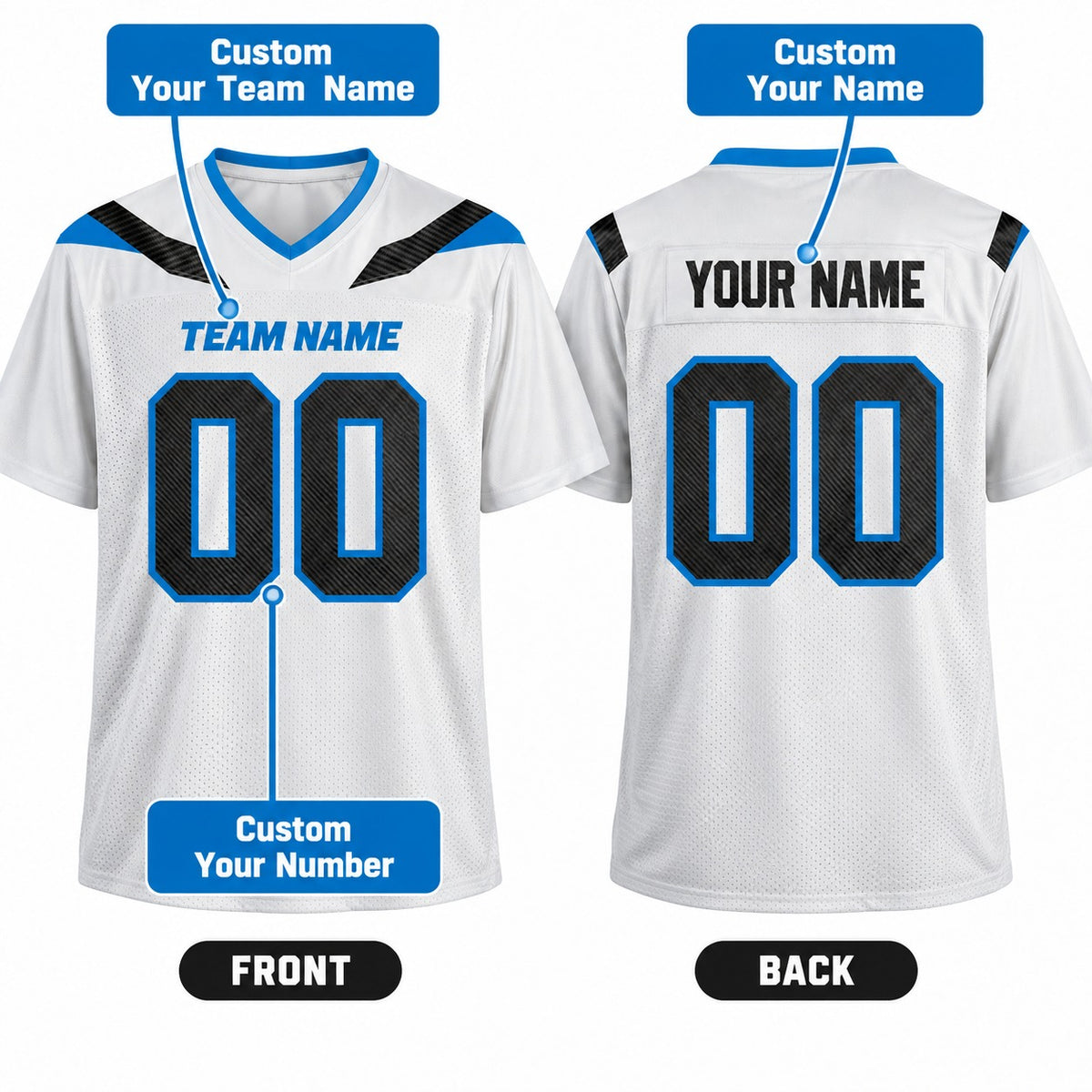 Personalized Detroit Lions 2026 Football Jersey – Silver Rivalries Style, Custom Name Patch, Team Name, Number & Logo-2