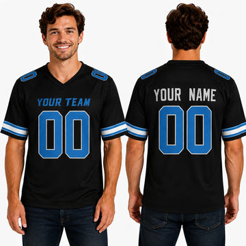 Personalized Detroit Lions Football Jersey - Black Alternate Style, Custom Name & Number-1