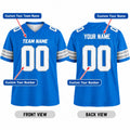 Personalized Detroit Lions Football Jersey – Blue Vapor F.U.S.E. Limited Style, Custom Name Patch, Team Name, Number & Logo-2