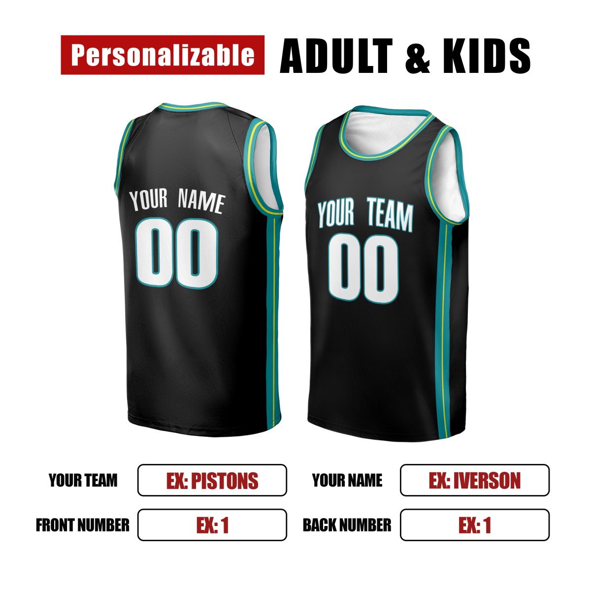 Personalized Detroit Pistons Basketball Jersey - Black 2025/26 Swingman City Style, Custom Name & Number-2