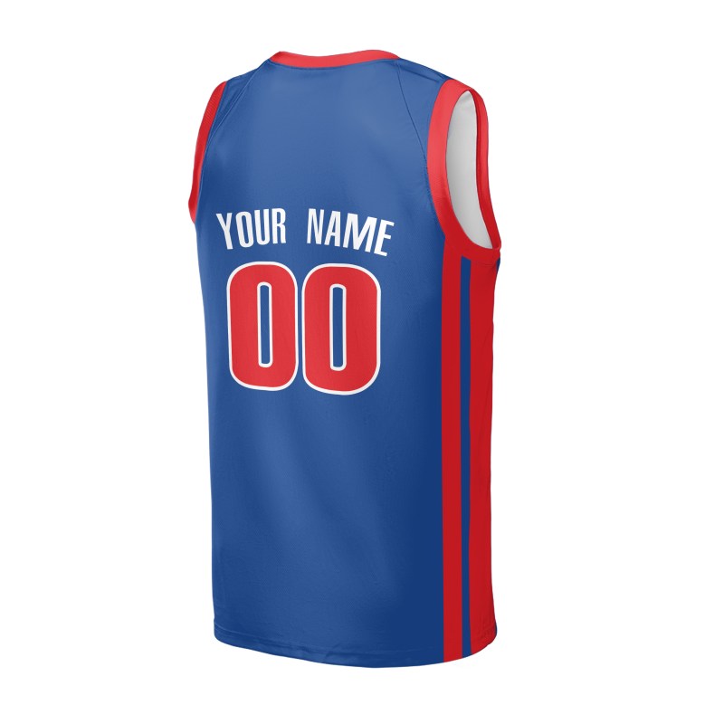 Personalized Detroit Pistons Basketball Jersey - Blue Swingman Icon Style, Custom Name & Number-4