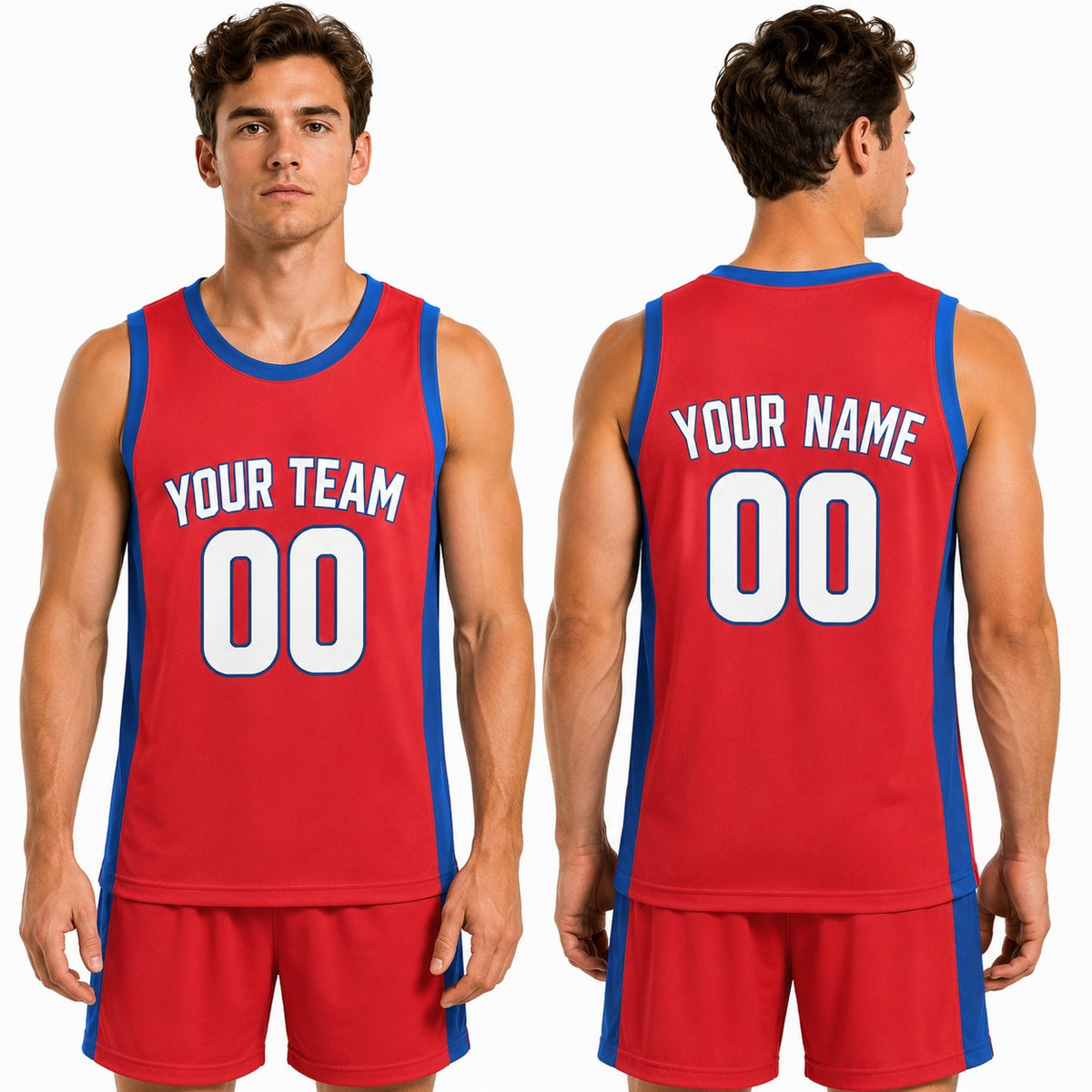 Personalized Detroit Pistons Basketball Jersey - Red 2008/09 Swingman Hardwood Classics Style, Custom Name & Number-1