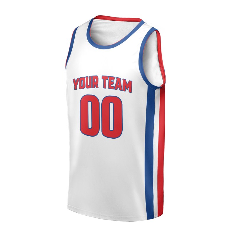 Personalized Detroit Pistons Basketball Jersey - White Swingman Association Style, Custom Name & Number-3