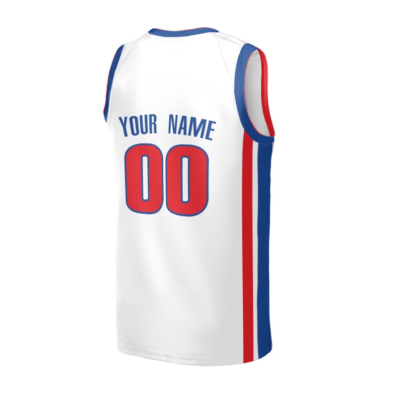 Personalized Detroit Pistons Basketball Jersey - White Swingman Association Style, Custom Name & Number-4