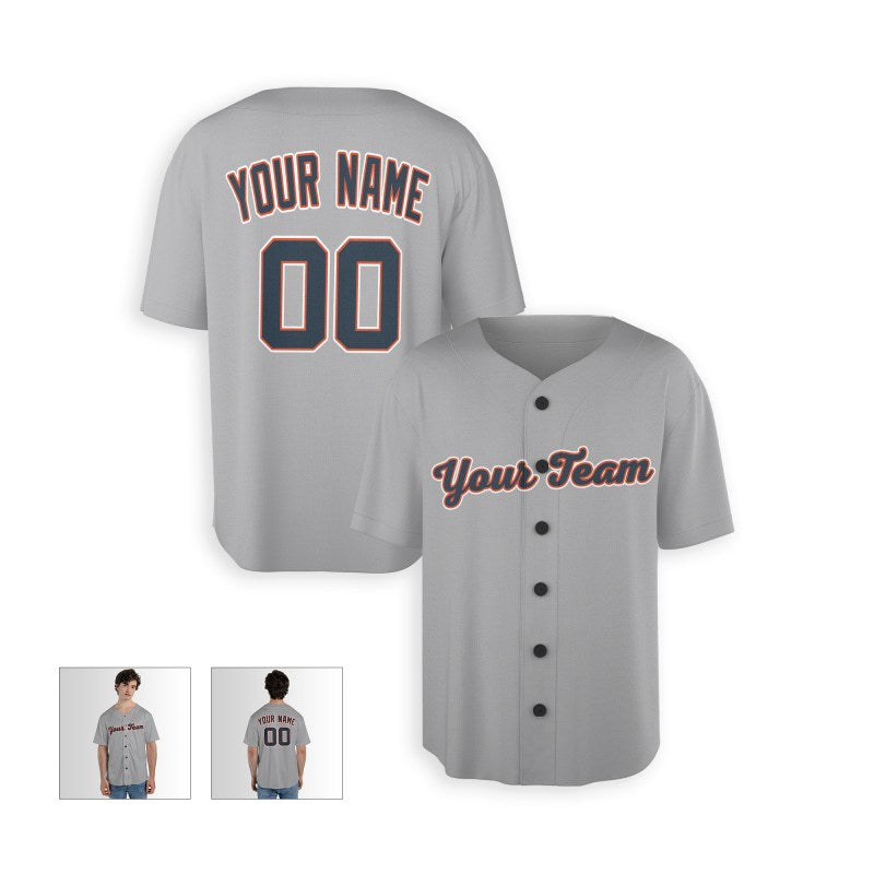 Personalized Detroit Tigers Baseball Jersey - Gray Road Style, Custom Name & Number-3