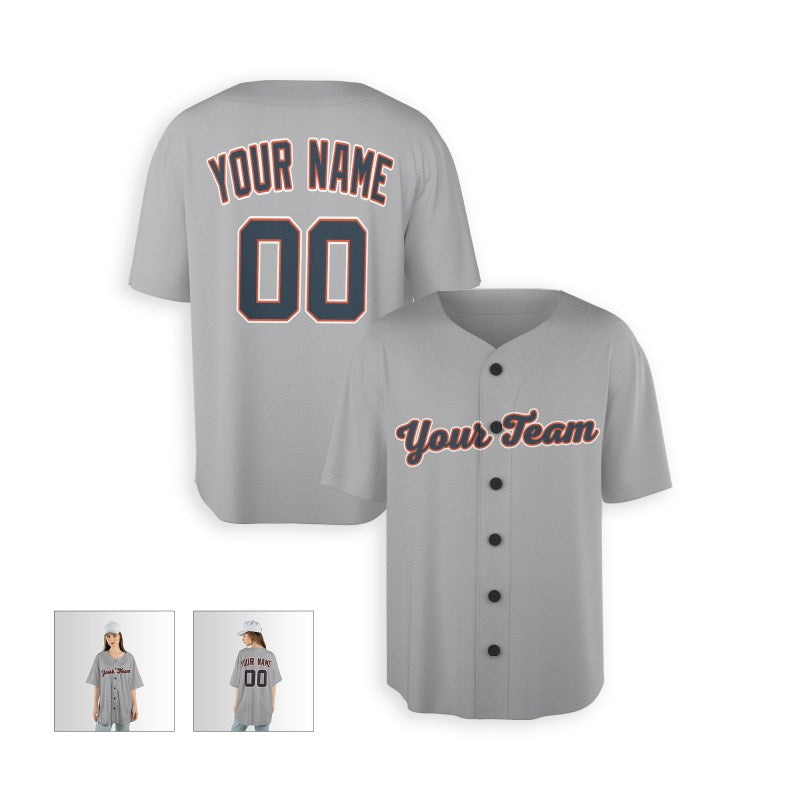 Personalized Detroit Tigers Baseball Jersey - Gray Road Style, Custom Name & Number-5