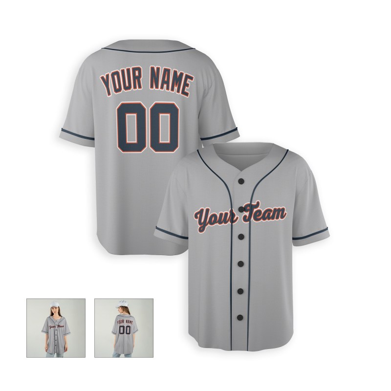 Personalized Detroit Tigers Baseball Jersey - Gray Road Style, Custom Name & Number-6