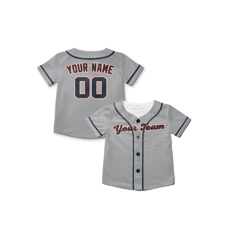 Personalized Detroit Tigers Baseball Jersey - Gray Road Style, Custom Name & Number-7