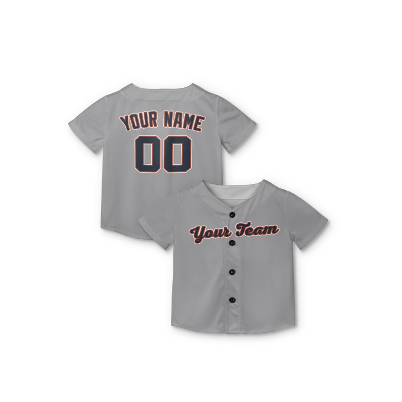 Personalized Detroit Tigers Baseball Jersey - Gray Road Style, Custom Name & Number-8