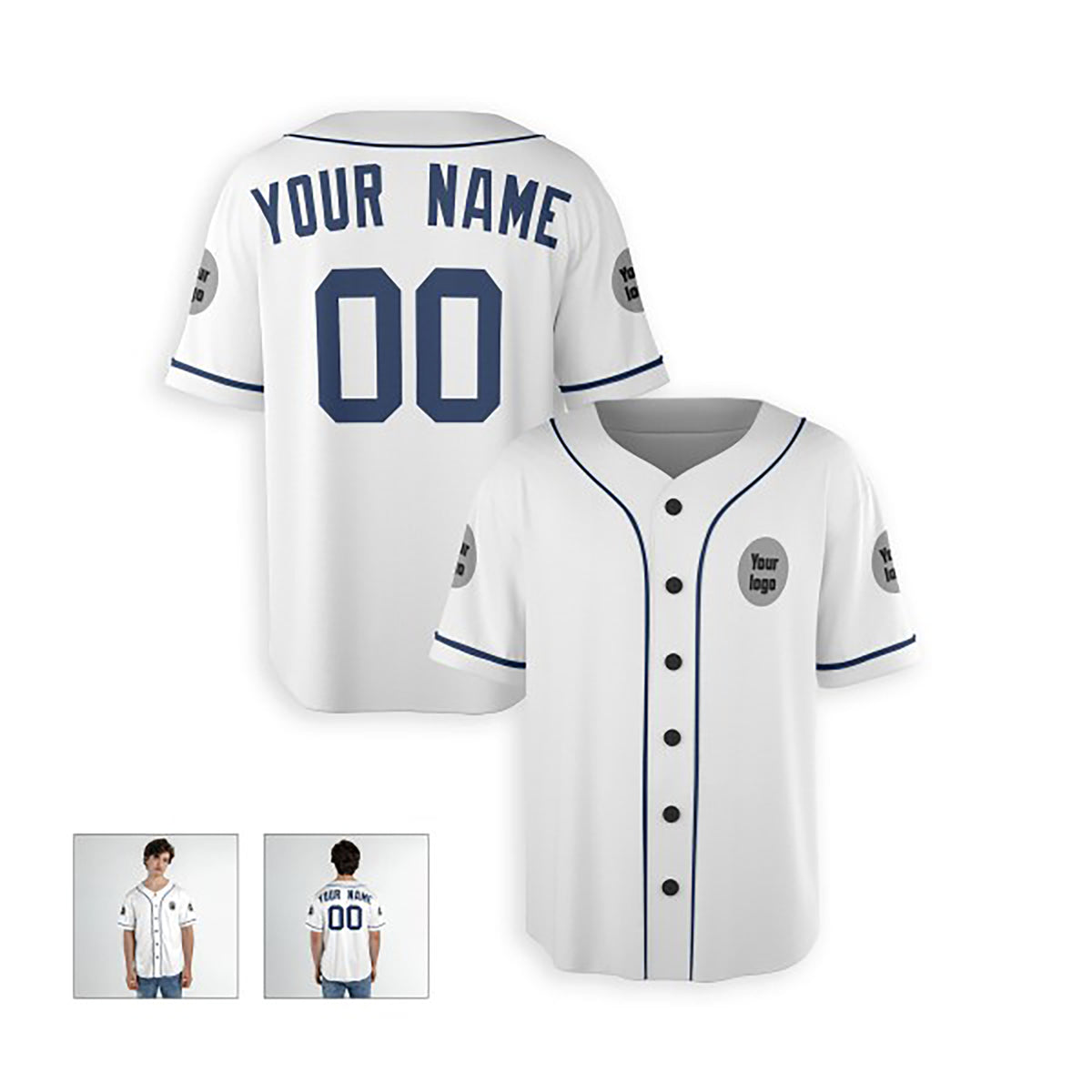 Personalized Detroit Tigers Baseball Jersey - White Fan Style, Custom Name & Number-3