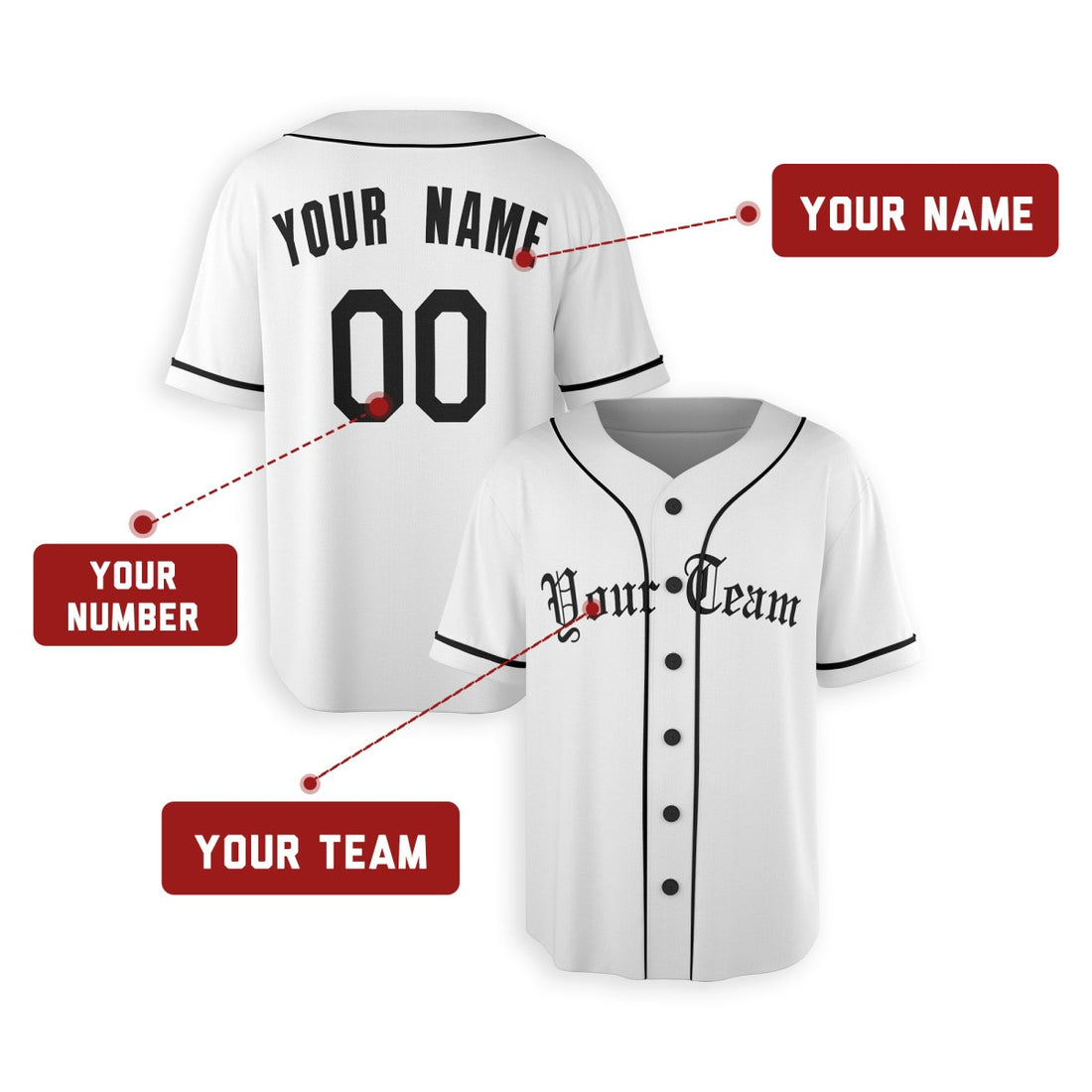 Personalized Detroit Tigers Baseball Jersey - White Home Style, Custom Name & Number-1