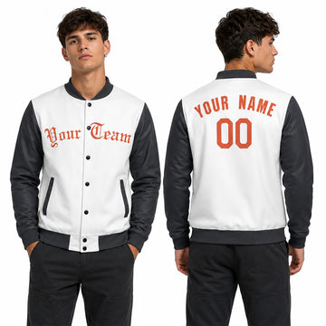 Personalized Detroit Tigers Varsity Jacket – White Black Alternate Style, Custom Name & Number-1