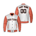 Personalized Detroit Tigers Varsity Jacket – White Orange Heritage Style, Custom Name & Number-3