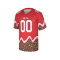 Personalized Dripped Ice Cream Football Jersey - Valentine Matching Couples Outfit-4