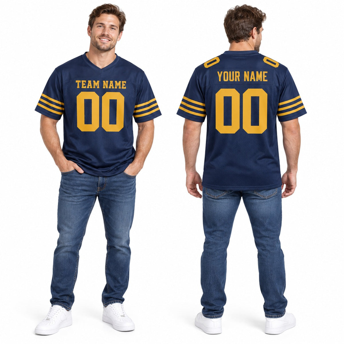 Personalized Green Bay Packers 1923 Football Jersey – Navy Classic Style, Custom Name Patch, Team Name, Number & Logo-1